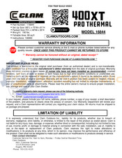 Clam 400XT PRO THERMAL Manual