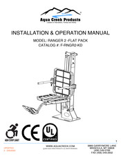 aqua greek products F-RNGR2-KD Installation & Operation Manual
