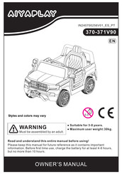 Aiyaplay 370-371V90 Owner's Manual