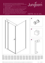 Jungborn SETTE 10606090 Assembly Instructions Manual