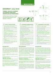 socorex ultra 1810.1 Operating Instructions Manual