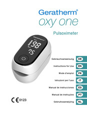 GERATHERM Oxy Control Instructions For Use Manual