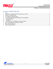 A-T Controls TRIAC FME Series Installation & Maintenance Manual