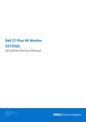 Dell S2725QS Simplified Service Manual