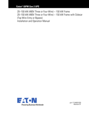 Eaton 93PM-150-2 Installation And Operation Manual