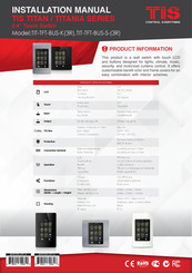 TIS TITAN TIT-TFT-BUS-K Installation Manual