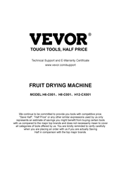 VEVOR H6-C001 Manual