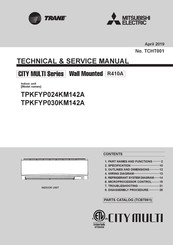 Mitsubishi Electric TRANE CITY MULTI TPKFYP024KM142A Technical & Service Manual