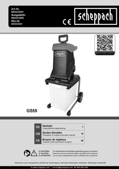 Scheppach GS59 Translation Of Original Instruction Manual