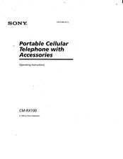 Sony CM-RX100 Operating Instructions Manual