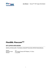 FlexDSL Flexcom ONE FG-COP-SFPMSPAM User Manual