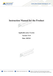 MYACTUATOR RMD-X12-P20-320-C Instruction Manual