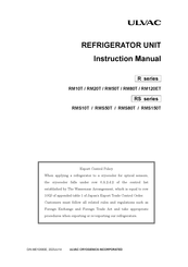 Ulvac RM10T Instruction Manual