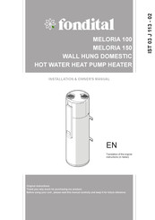 Fondital MELORIA 100 Installation & Owner's Manual