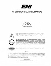 Eni 1040L Operation & Service Manual