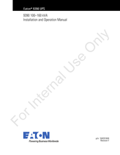 Eaton 9390IT UPS Installation And Operation Manual
