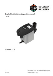 Sullivan-Palatek ZL Drain 32 V Installation And Operation Manual