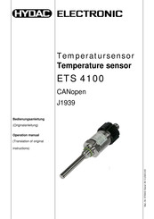 HYDAC ELECTRONIC ETS 4146-B-100-000 Operation Manual