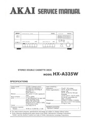 Akai HX-A335W Service Manual