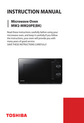 Toshiba MW2-MM20PE(BK) Instruction Manual