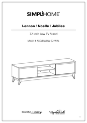 SIMPLIHOME brooklyn + max WyndenHall AXCLENLOW-72-WAL Manual