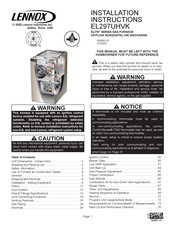 Lennox ELITE EL297UH045XV36BK Installation Instructions Manual