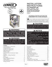 Lennox SIGNATURE SLP99DF070V36BK Installation Instructions Manual