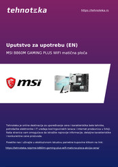 MSI B860M GAMING PLUS WIFI User Manual