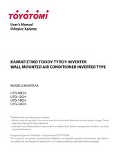 Toyotomi UTG-18CH User Manual