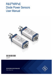 Rohde & Schwarz R&S NRP E Series User Manual