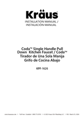 Kraus Coda KPF-1626CH Installation Manual