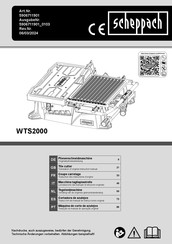 Scheppach WTS200 Translation Of Original Instruction Manual