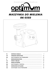Optimum RK-0560 Operating Instructions Manual