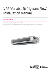 Samsung Lennox VUCD S6-5P Series Installation Manual