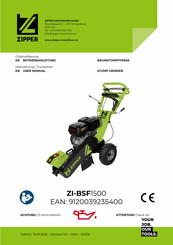 ZIPPER MASCHINEN ZI-BSF1500 User Manual