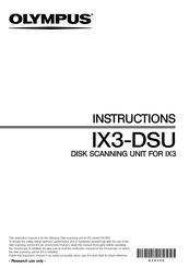 Olympus IX3-DSU Instructions Manual