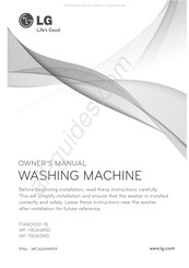LG WF-7806SRD Series Owner's Manual