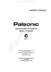 Palsonic TFTV555HD Owner's Manual