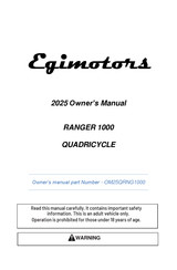 Egimotors RANGER 1000 2025 Owner's Manual