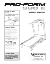 ICON IP PRO-FORM 380 E User Manual