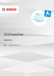 Bosch SMS4HCI19E Information For Use