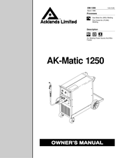 Acklands Limited AK-Matic 1250 Owner's Manual