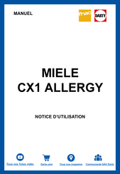 Miele CX1 ALLERGY Operating Instructions Manual