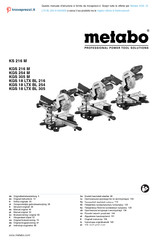 Metabo KGS 18 LTX BL 254 Original Instructions Manual