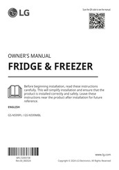 LG GS-N599PL Owner's Manual