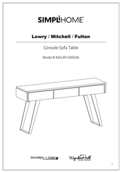SIMPLIHOME brooklyn + max WyndenHall AXCLRY-03DGW Manual