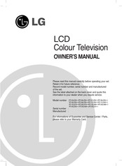 LG RT-20LZ50 Owner's Manual