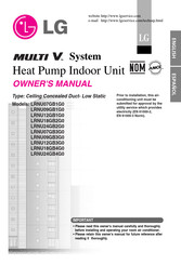 LG MULTI V LRNU12GB3G0 Owner's Manual