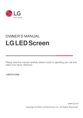 LG LAEC015-GN2 Owner's Manual
