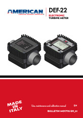 Piusi DEF-22 Use And Maintenance Manual